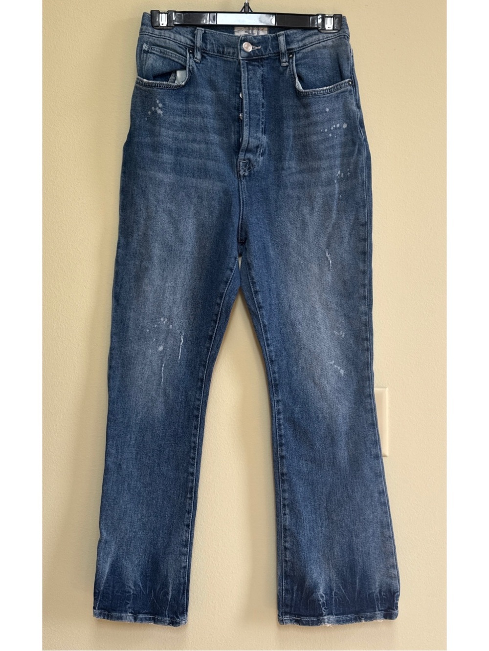 We The Free High Rise Button Fly Splatter Jeans